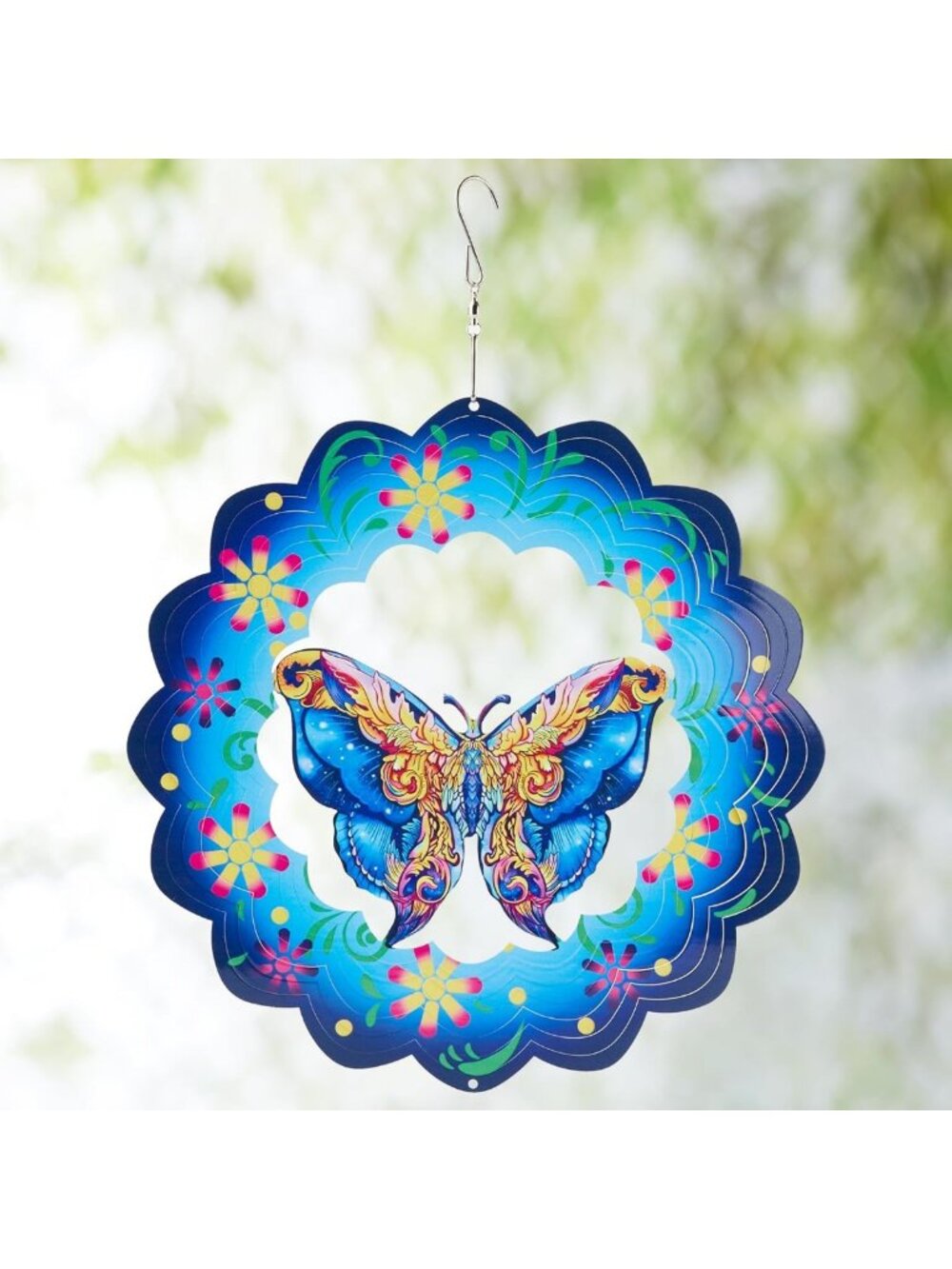 3D Metal Butterfly Wind Spinners - 12" Outdoor Garden Decor & Gifts for Women